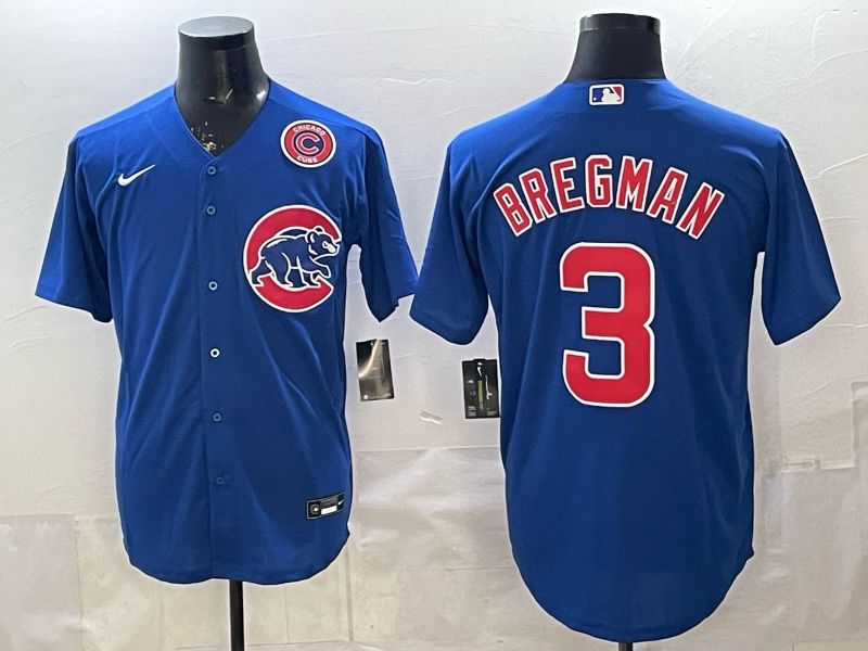 Men 2026 Chicago Cubs #3 Bregman Blue Game Nike MLB Jersey style 008->chicago cubs->MLB Jersey
